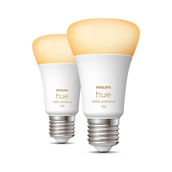 Inteligentne żarówki LED z gwintem E27, 11 W zestaw 2 szt. White ambiance – Philips Hue-image-1