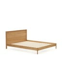 Łóżko dwuosobowe z litego drewna dębowego ze stelażem 180x200 cm Lenon – Kave Home