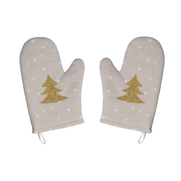 Rękawice kuchenne ze świątecznym motywem zestaw 2 szt. – Butter Kings