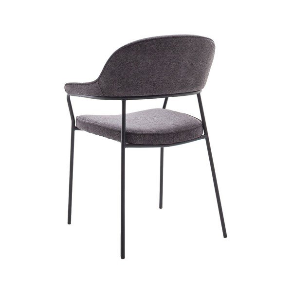 Ciemnoszare krzesło z podłokietnikami Kindersley – Unique Furniture-image-3