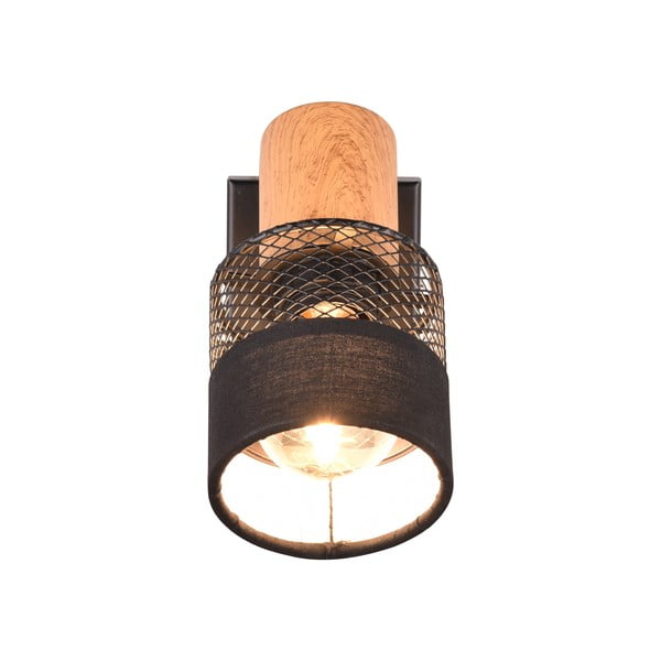 Czarno-naturalny kinkiet ø 7 cm Nandini – Trio-image-2