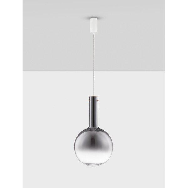 Szara szklana lampa wisząca LED ze ściemniaczem ø 30 cm Nostos – Nova Luce-image-2