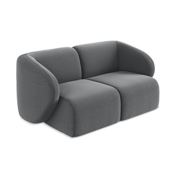 Szara aksamitna sofa 174 cm Lani – Makamii-image-2