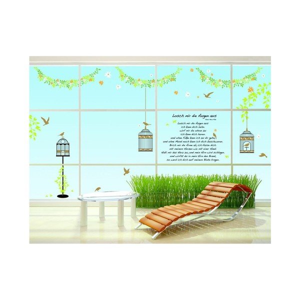 Naklejka Ambiance Elegant cages, birds and flowers, 30 cm-image-3