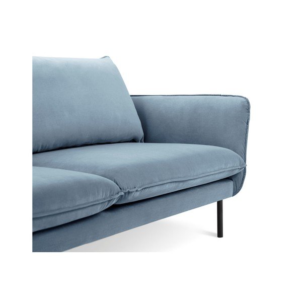 Jasnoniebieska aksamitna sofa Cosmopolitan Design Vienna, 230 cm-image-3