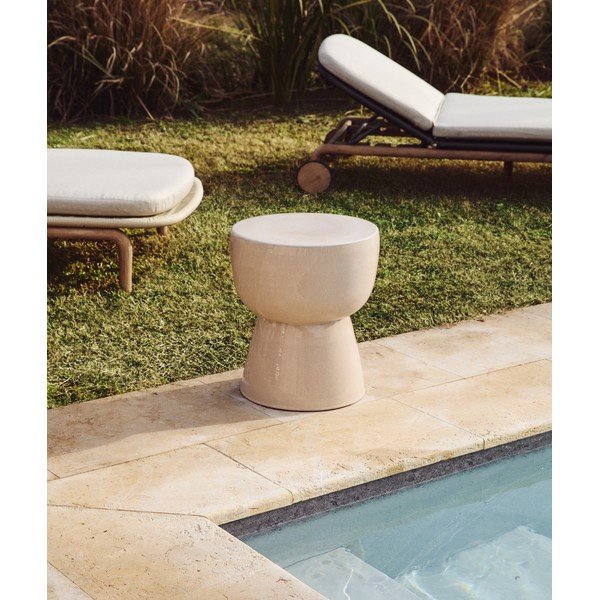Okrągły stolik ogrodowy ceramiczny 36x36 cm Mesquida – Kave Home-image-1