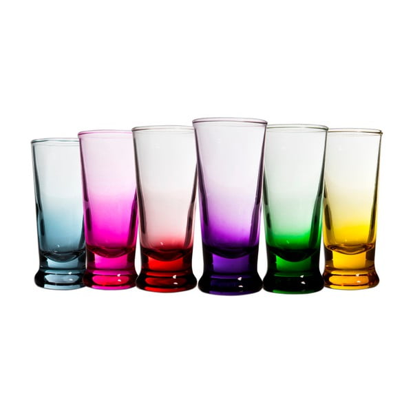 Zestaw 6 kolorowych szklanek Mezzo Springbreak, 60 ml