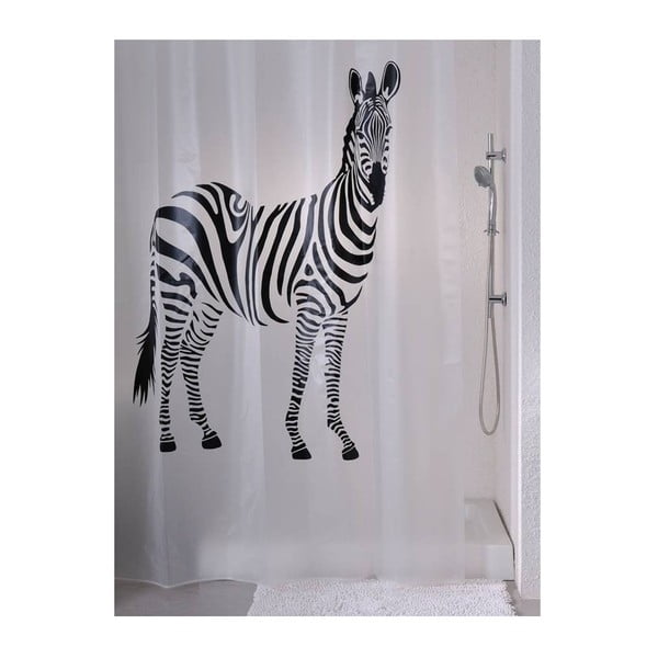 Zasłona prysznicowa Zebra, 180x180 cm