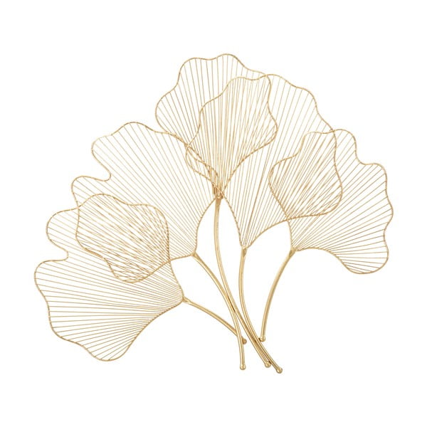 Dekoracja ścienna w złotym kolorze Mauro Ferretti Glam Leaf, 69x62 cm