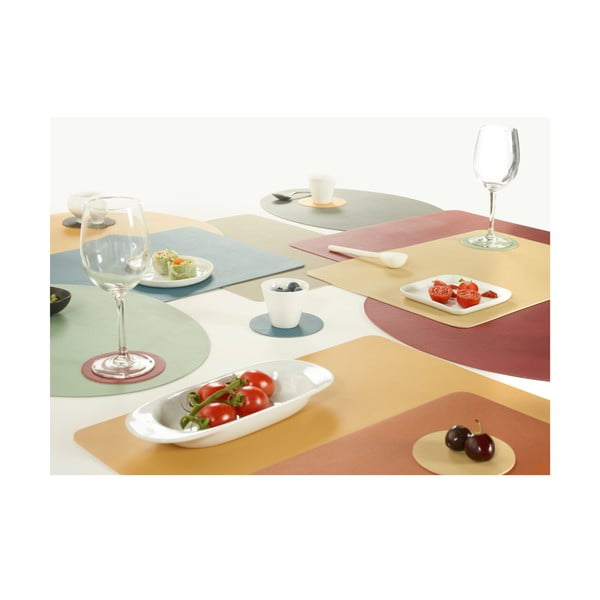 Szara mata stołowa z imitacji skóry ZicZac Togo, 33x45 cm-image-3