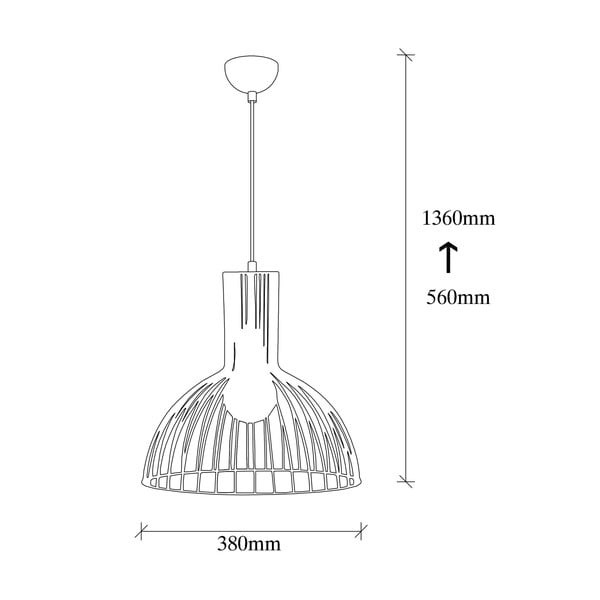 Czarna lampa wisząca z metalowym kloszem ø 38 cm Fellini – Opviq lights-image-4