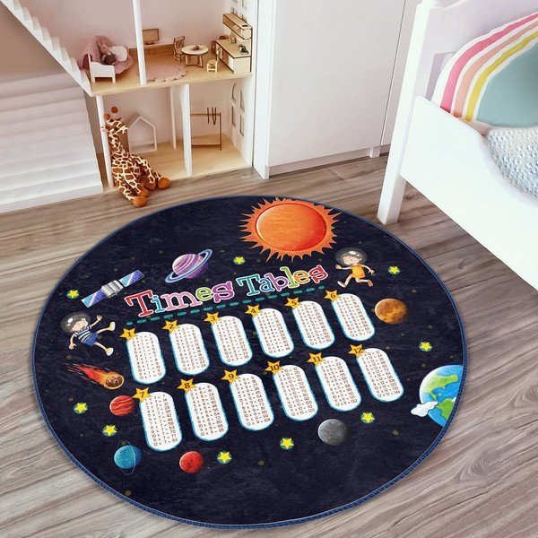 Czarny dywan dziecięcy ø 80 cm Comfort – Mila Home-image-3