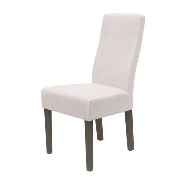 Białe krzesło z ciemnobrązowymi nogami Canett Titus