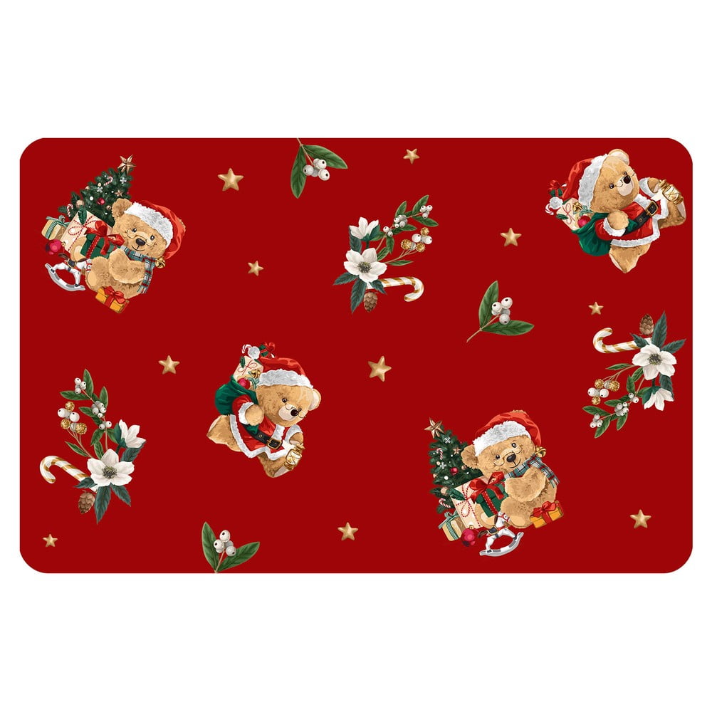 Plastikowa mata stołowa ze świątecznym motywem 28,5x44 cm Oursons – douceur d'intérieur
