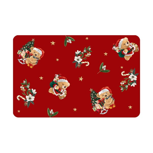 Plastikowa mata stołowa ze świątecznym motywem 28,5x44 cm Oursons – douceur d'intérieur