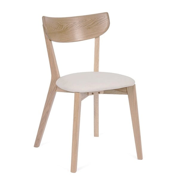 Krzesło z drewna dębowego z białym siedziskiem Arch – Bonami Selection