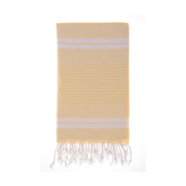 Ręcznik Hamam Bodrum Yellow, 100x180 cm