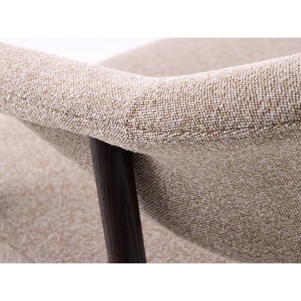 Beżowe fotele jadalniane zestaw z podłokietnikami 2 szt. z litego drewna dębowego Elk – Unique Furniture (zdjęcie 8)