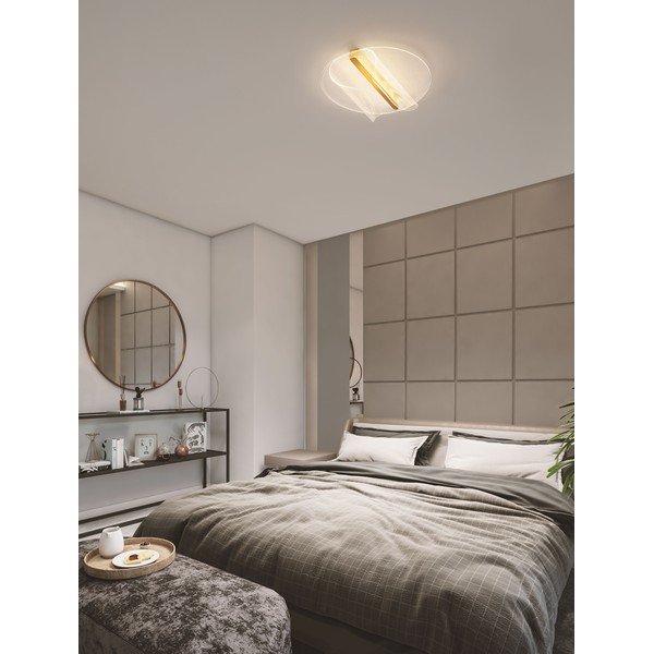 Aluminiowa lampa sufitowa LED ze ściemniaczem w kolorze złota 55x45 cm Valentin – Nova Luce-image-2