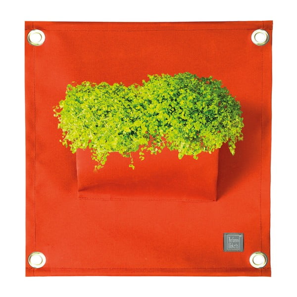 Pomarańczowa doniczka/organizer wiszący The Green Pockets Amma, 45 x 50 cm