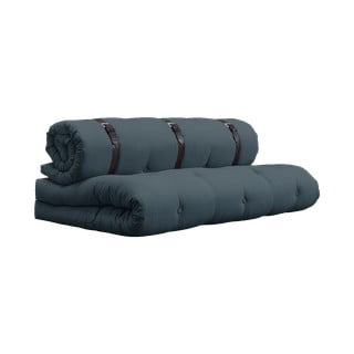 Sofa rozkładana z niebieskim obiciem Karup Design Buckle Up Petrol Blue