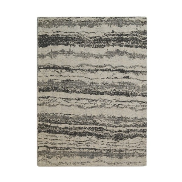 Szary dywan wełniany z wiskozą The Rug Republic Wilfred, 230x160 cm