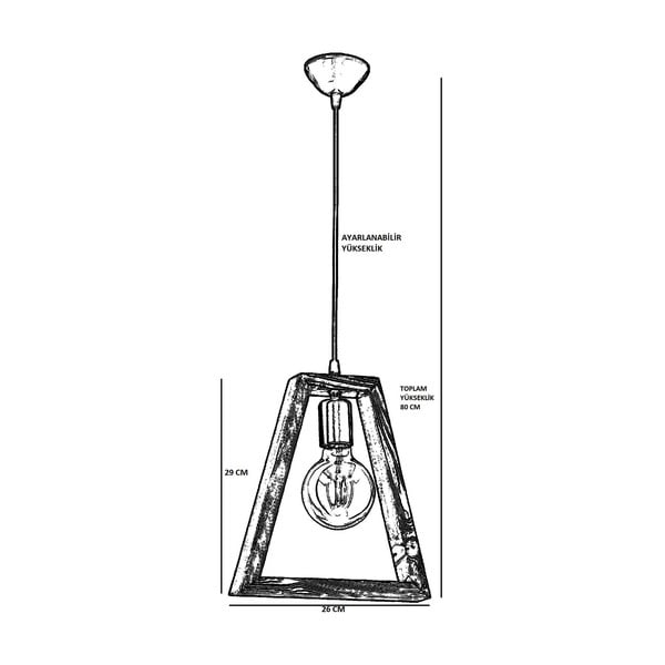 Lampa wisząca z drewna grabu Geometrik Triangle-image-2