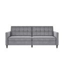 Jasnoszara aksamitna sofa 203 cm Hartford – Støraa