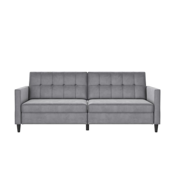 Jasnoszara aksamitna sofa 203 cm Hartford – Støraa