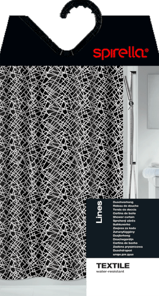 Zasłona prysznicowa 180x200 cm Lines – Spirella-image-2