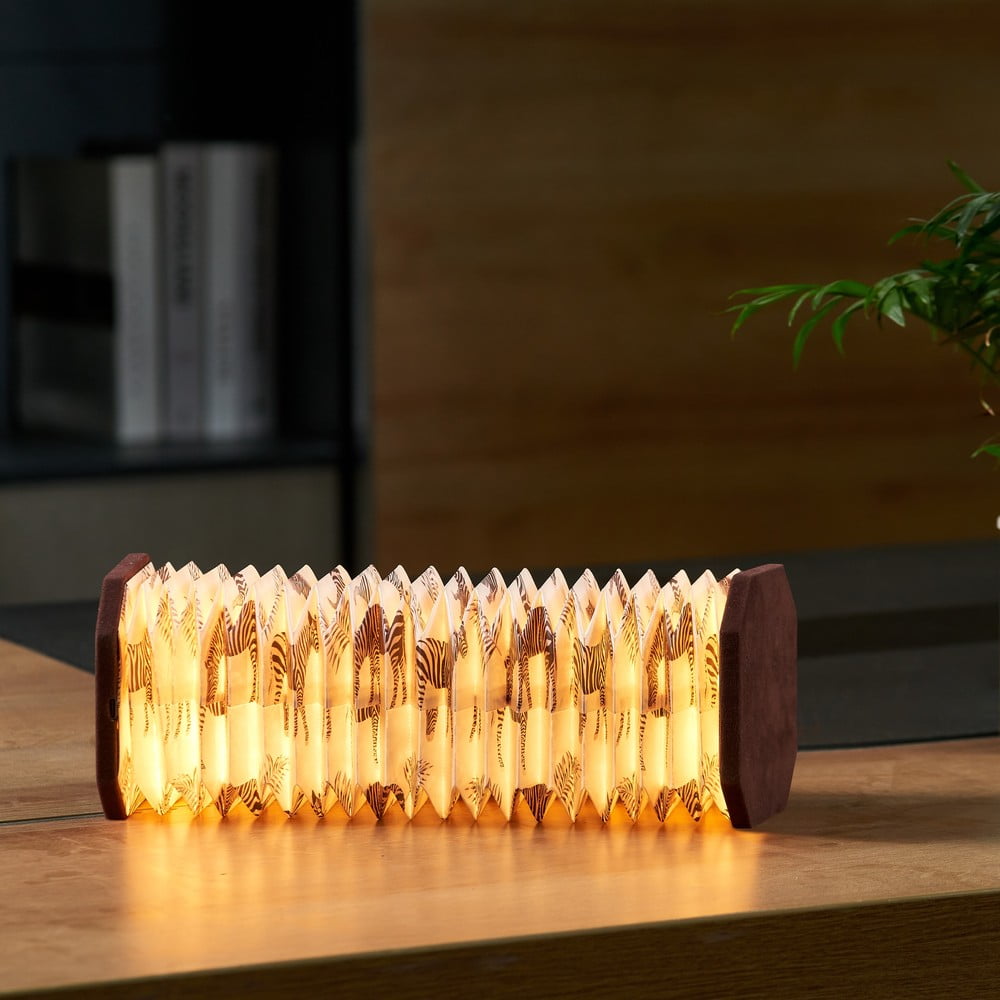 Ciemnobrązowa dekoracja świetlna na USB Velvet Accordion – Gingko (zdjęcie 11)