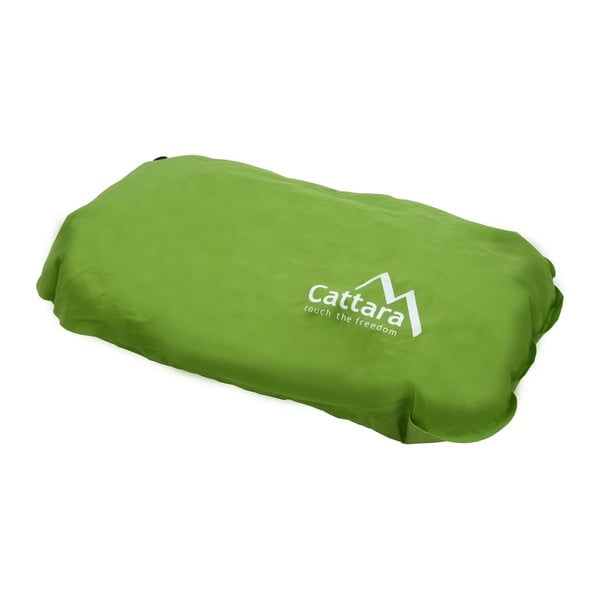 Zielona samopompująca się poduszka Cattara