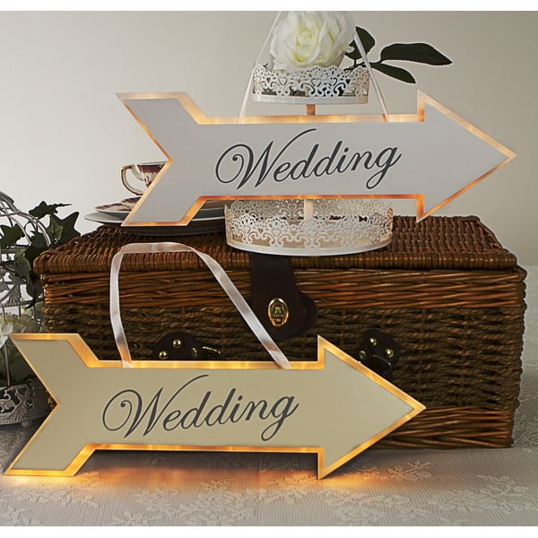 Dekoracja ślubna z lampką LED Wedding Arrow