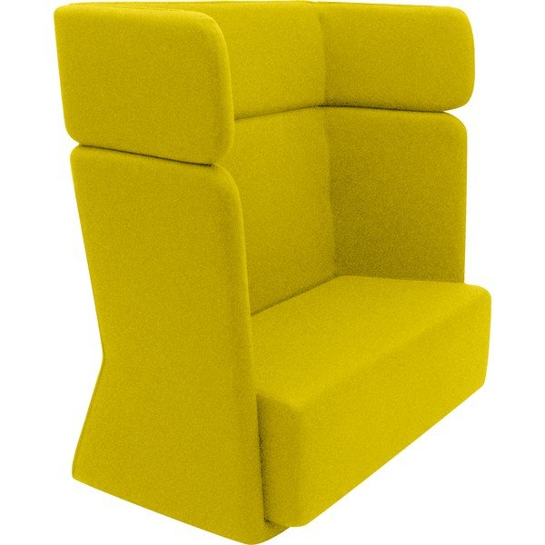 Żółty fotel Softline Basket Felt Melange Yellow-image-2