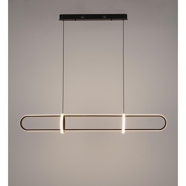 Czarna metalowa lampa wisząca LED Alken – Bizzotto-image-2