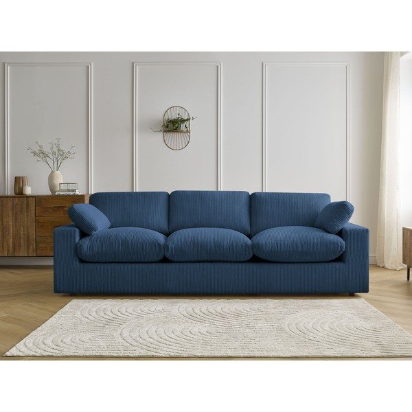 Niebieska sztruksowa sofa 250 cm Belair – Bobochic Paris-image-4
