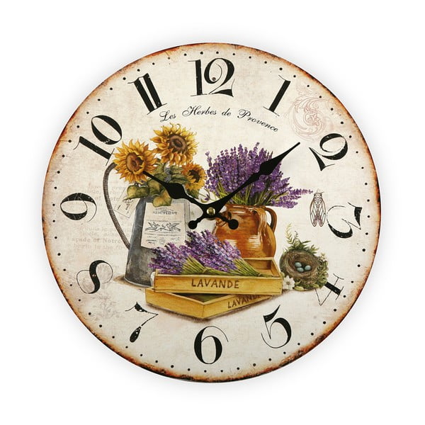 Zegar ścienny Versa Flowers, 28 cm