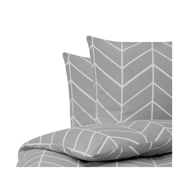 Szara flanelowa pościel dwuosobowa Westwing Collection Yule, 200x200 cm-image-2