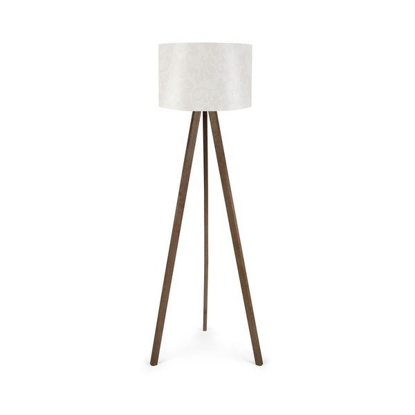 Biała lampa stojąca Nus
