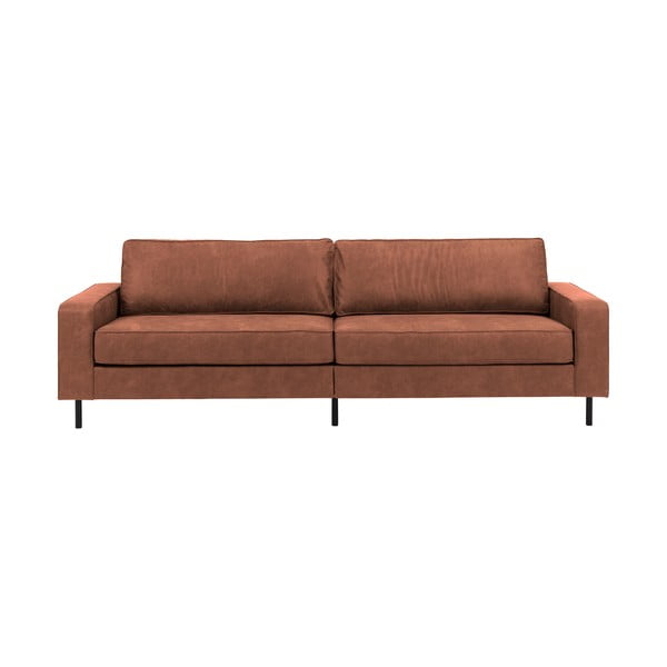 Karmelowobrązowa sofa z imitacji skóry Actona Jesolo, 260 cm