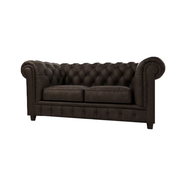 Ciemnobrązowa aksamitna sofa 178 cm Cambridge – Ropez