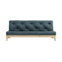 Sofa rozkładana z niebieskozielonym pokryciem Karup Design Fresh Natural/Petrol Blue