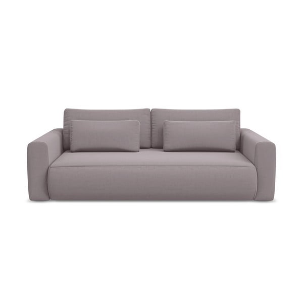 Lawendowa aksamitna rozkładana/ze schowkiem sofa 238 cm Kapua – Makamii