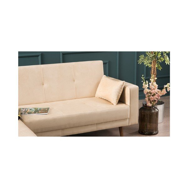 Kremowa sofa rozkładana Dublin, lewostronny-image-2