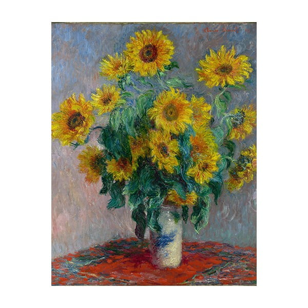 Reprodukcja obrazu Claude'a Moneta - Bouquet of Sunflowers , 70x55 cm