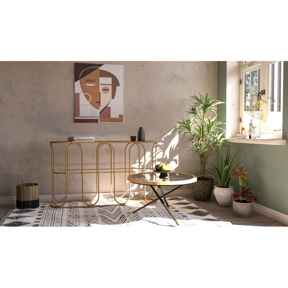 Rattanowa konsola w naturalnym kolorze 32x110 cm Samui – Mauro Ferretti (zdjęcie 8)