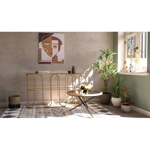 Rattanowa konsola w naturalnym kolorze 32x110 cm Samui – Mauro Ferretti-image-1