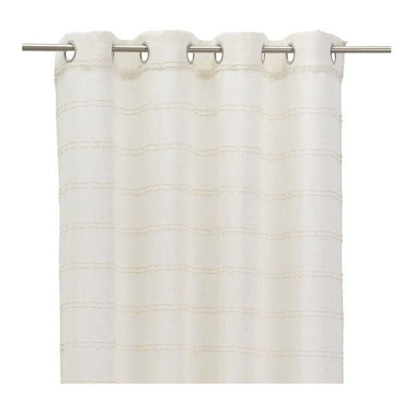 Beżowa zasłona z mieszanki lnu 140x260 cm Nodes – Casa Selección