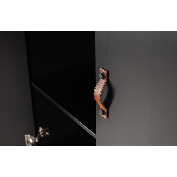 Czarna szafa z drewna sosnowego WOOOD Dian-image-1