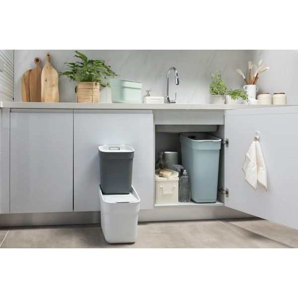 Jasnozielony kosz na śmieci do segregacji odpadów z plastiku z recyklingu 20 l Ready To Collect – Curver-image-4